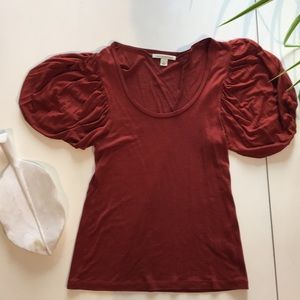 Banana Republic Burnt Orange Scoop Neck Blouse